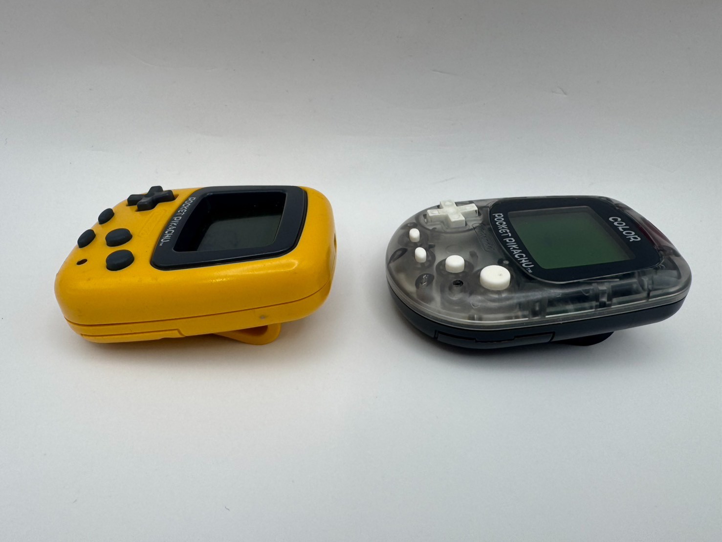 Pocket Pikachu Color Yellow &Clear 2 set Pedometer Pokemon Japan Tested