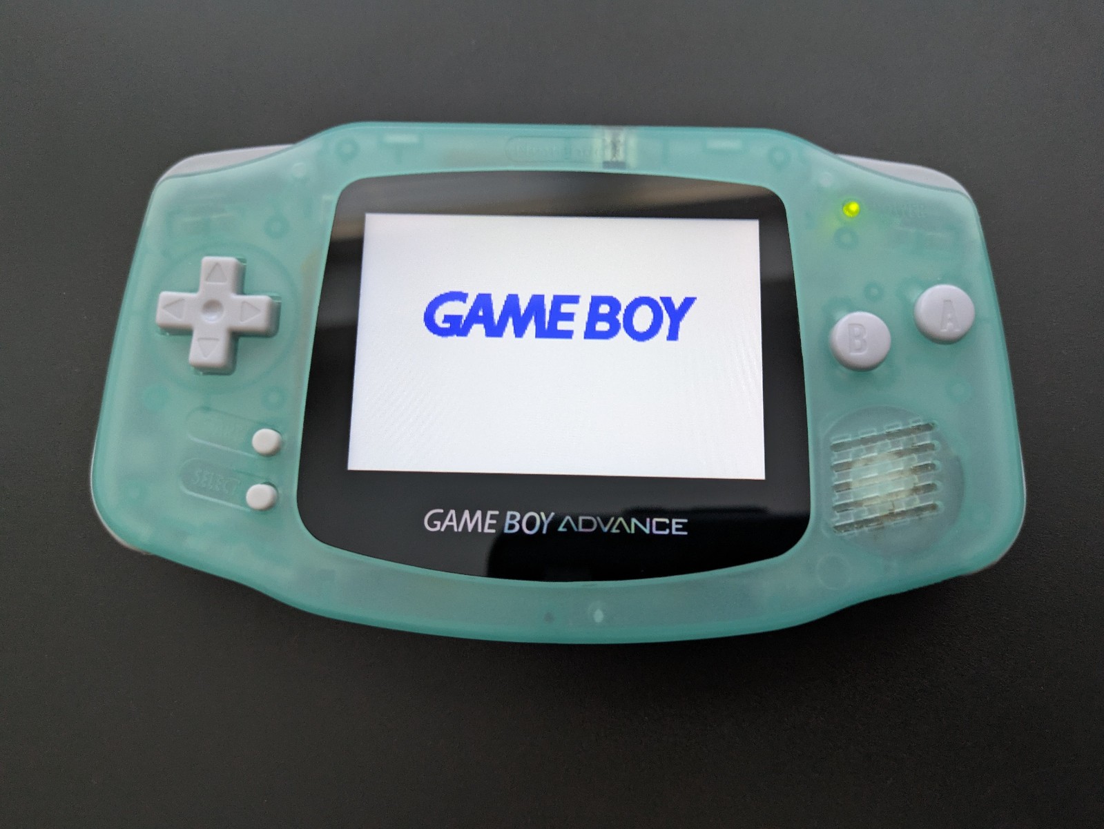 GBA – IPS Laminated 3.0 Console Glacier Blue – USB-C Battery – Glow in the dark