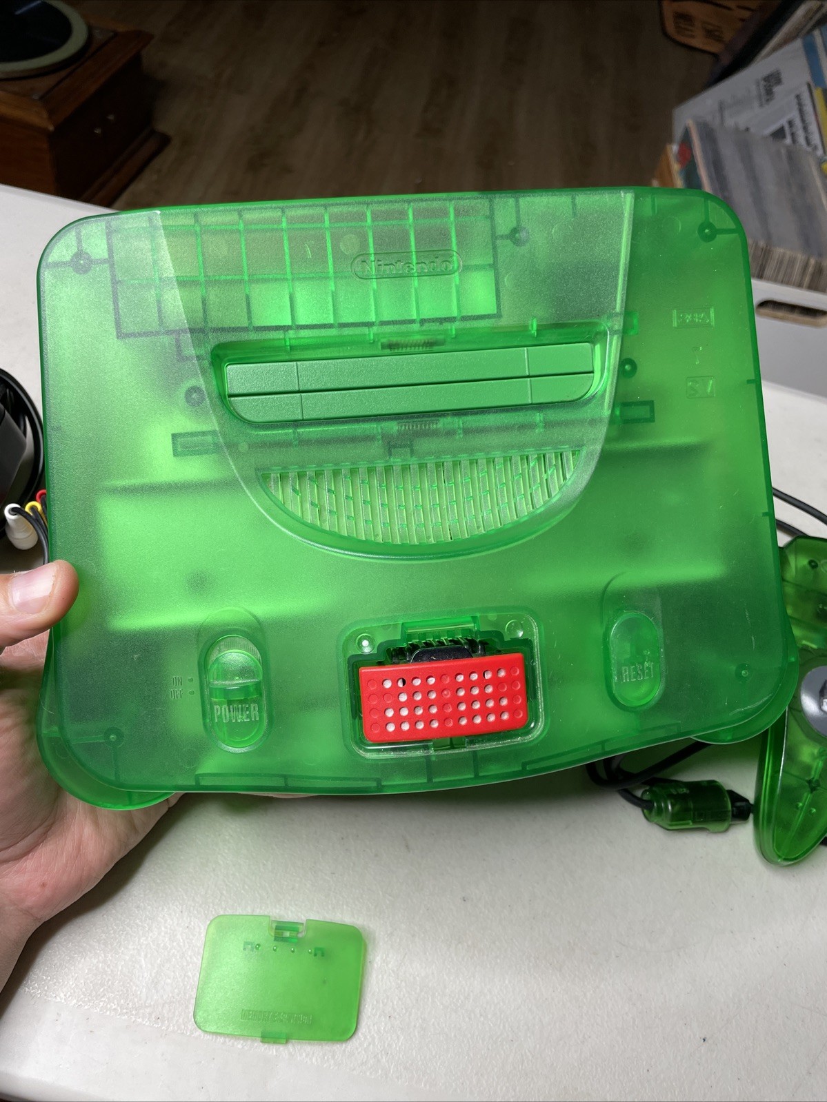 Nintendo 64 Funtatsic Jungle Green Console Tested Working W Controller Expansion