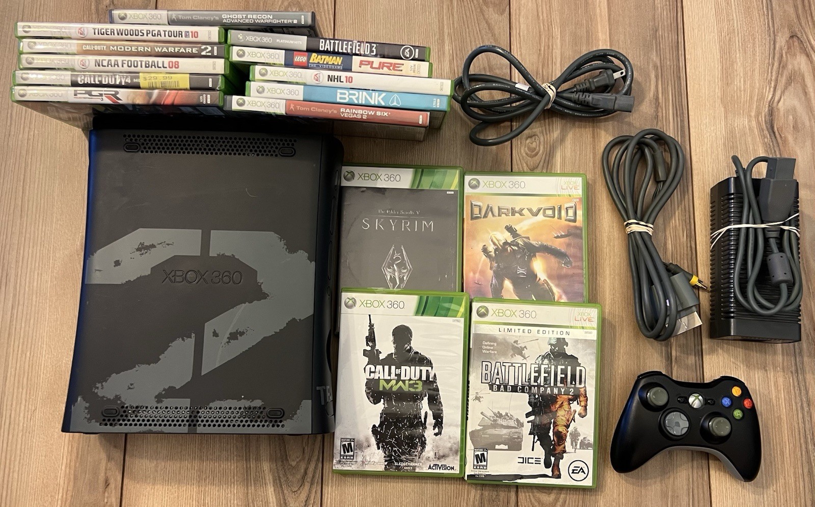 Microsoft Xbox 360 Joint Task Force Edition 250GB Console Bundle 15 Games Tested