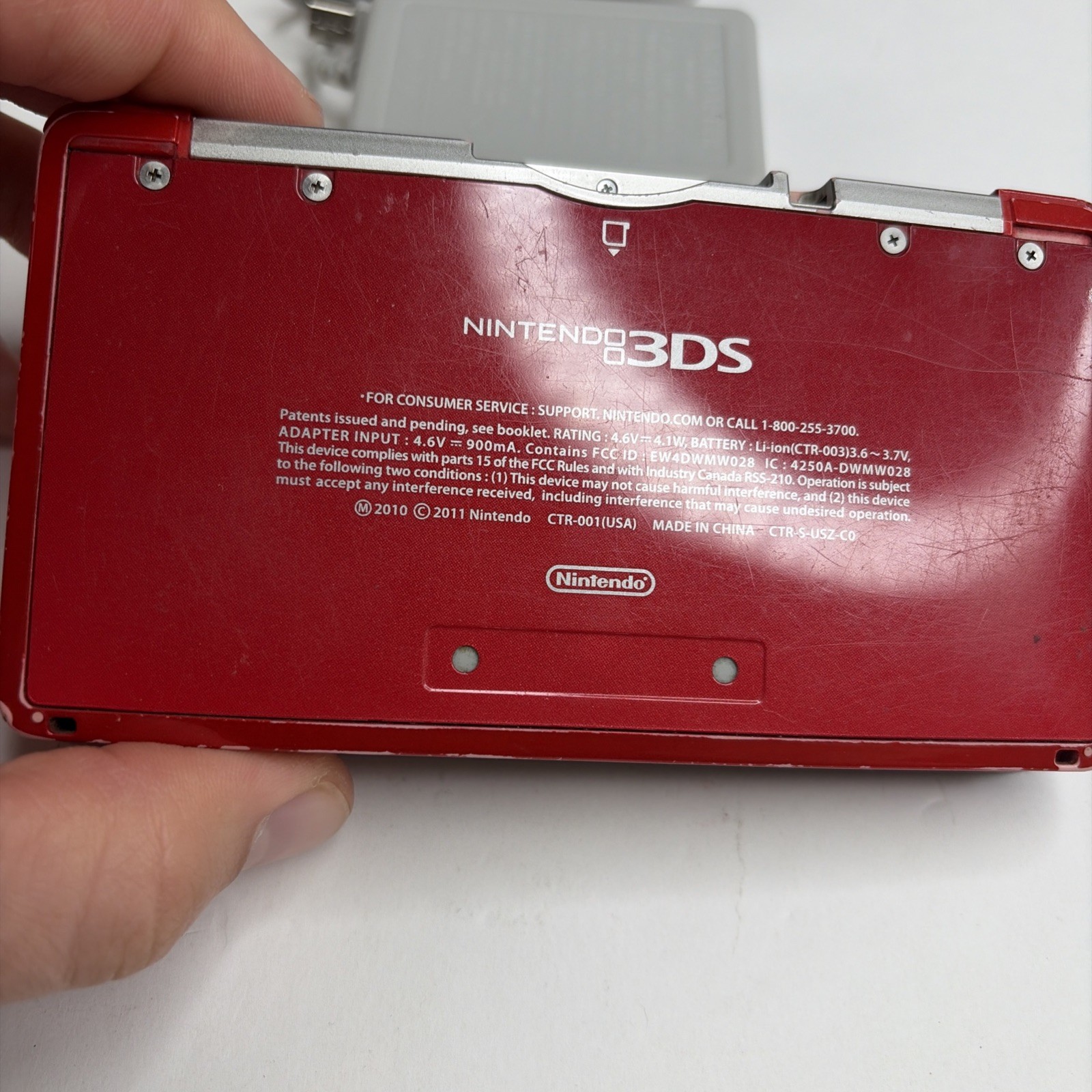 Nintendo 3DS System – Red Region USA, Charger US Model
