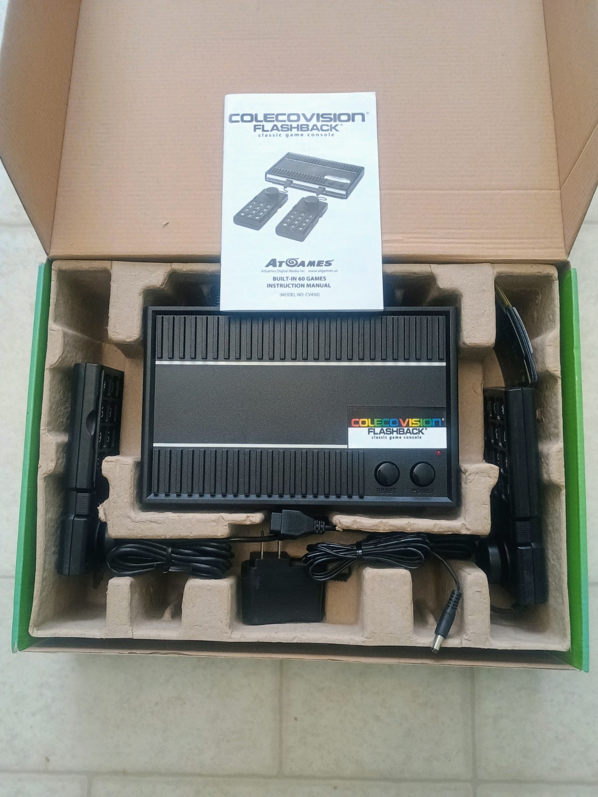 AtGames ColecoVision 32MB Black Game Console Open Box 60 Games Flashback Limited
