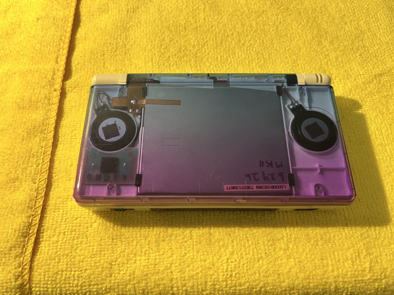 Nintendo DS Lite – Custom Gradiant Translucent/White, Blue LED Power Light