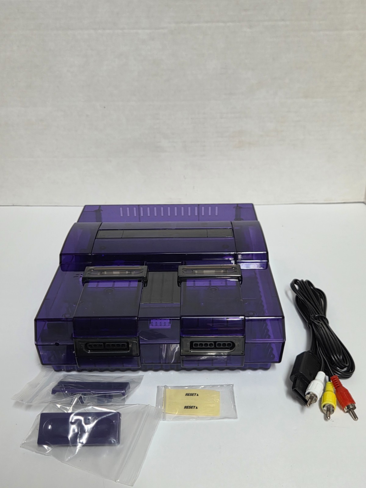 Custom Super Nintendo Transparent Purple/Smoke UPGRADED Triad Power Suppy