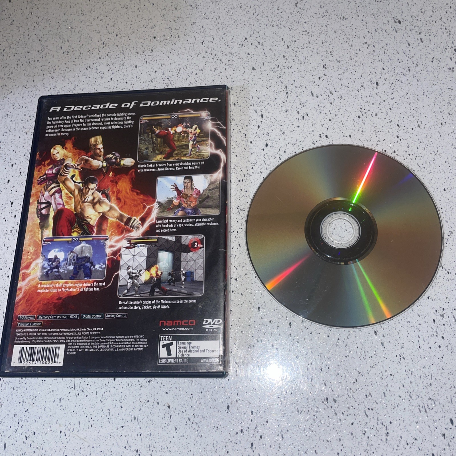 Tekken 5 (Sony PlayStation 2, 2005) Tested PS2 No Manual