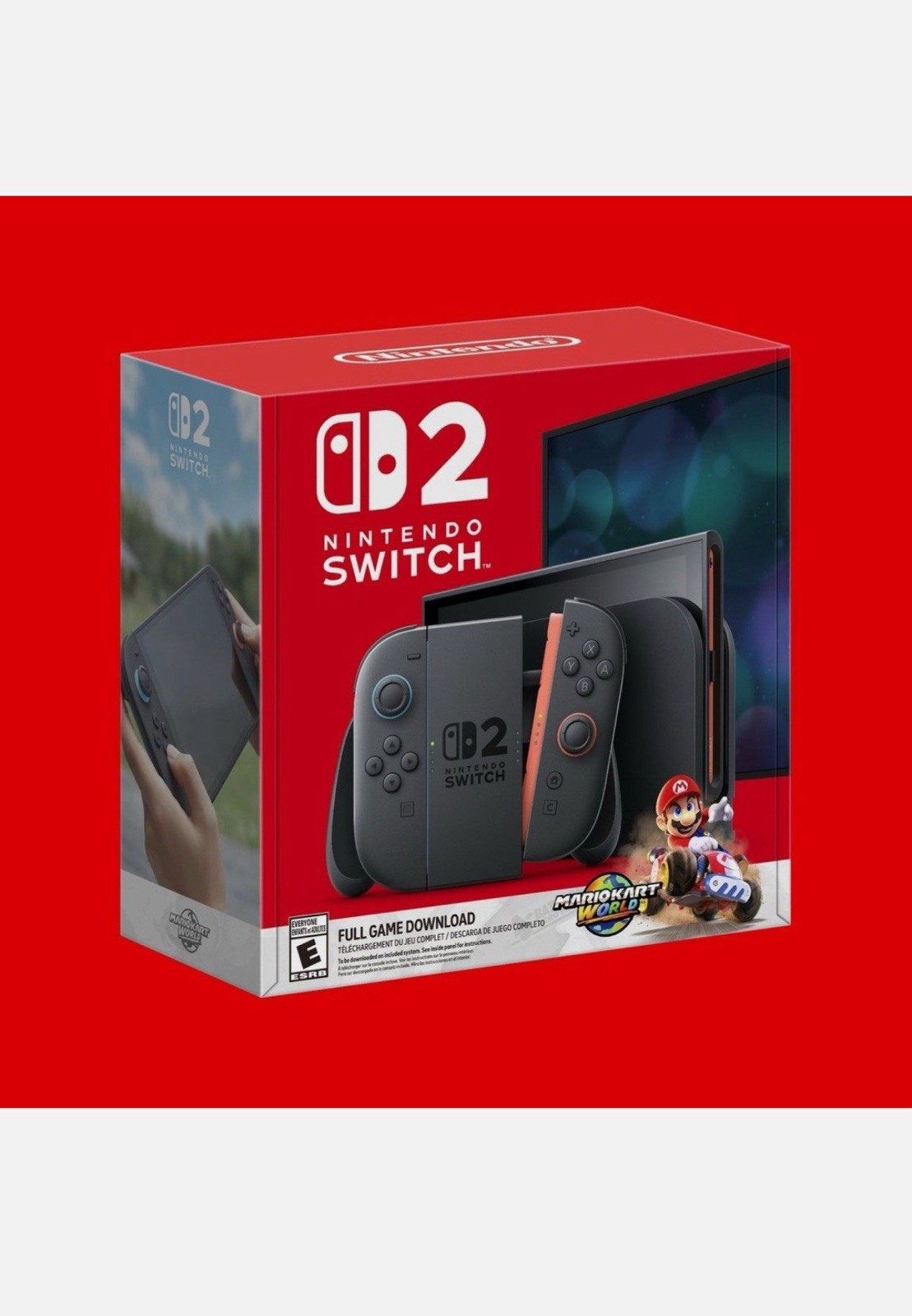 Nintendo Switch with Blue and Red Joy Controllers and Mario Kart 8 Bundle-Black