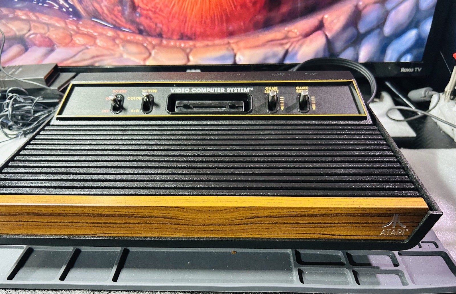 ATARI 2600 CX-2600A CONSOLE/2 JOYSTICKS + SET OF PADDLES TESTED & COMBAT 6/5 EXC