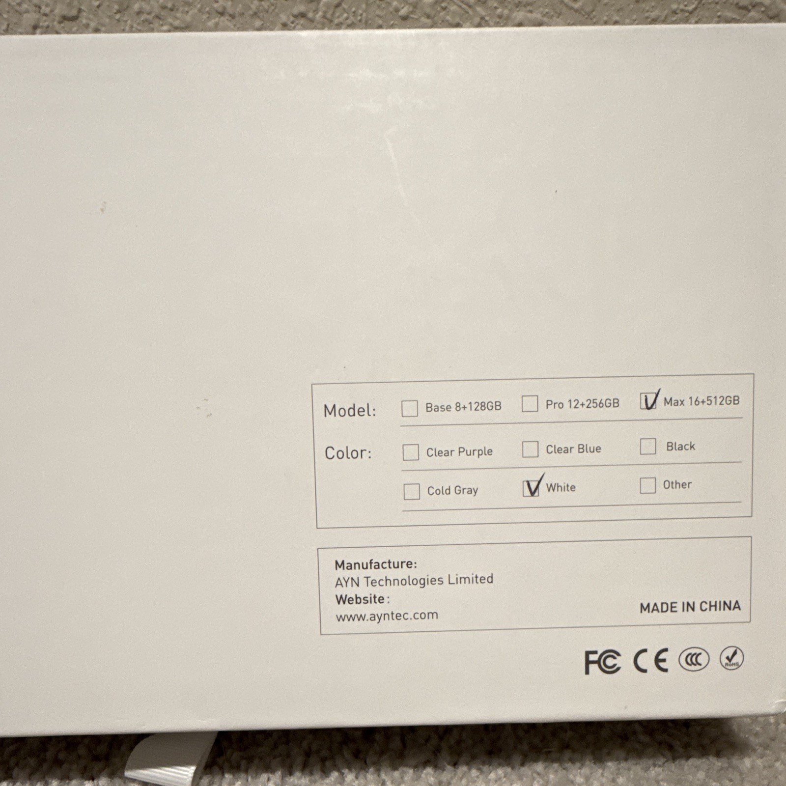AYN Odin 2 Max WHITE 512GB 16GB RAM SNAPDRAGON 8 GEN 2 CIB Excellent Condition