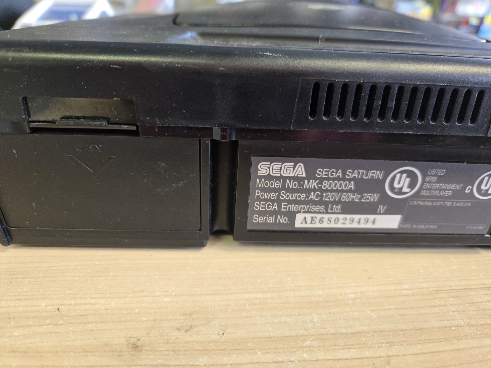 SEGA Saturn Black Gaming System (MK-80000A) W/ RF Switch And Controller Console