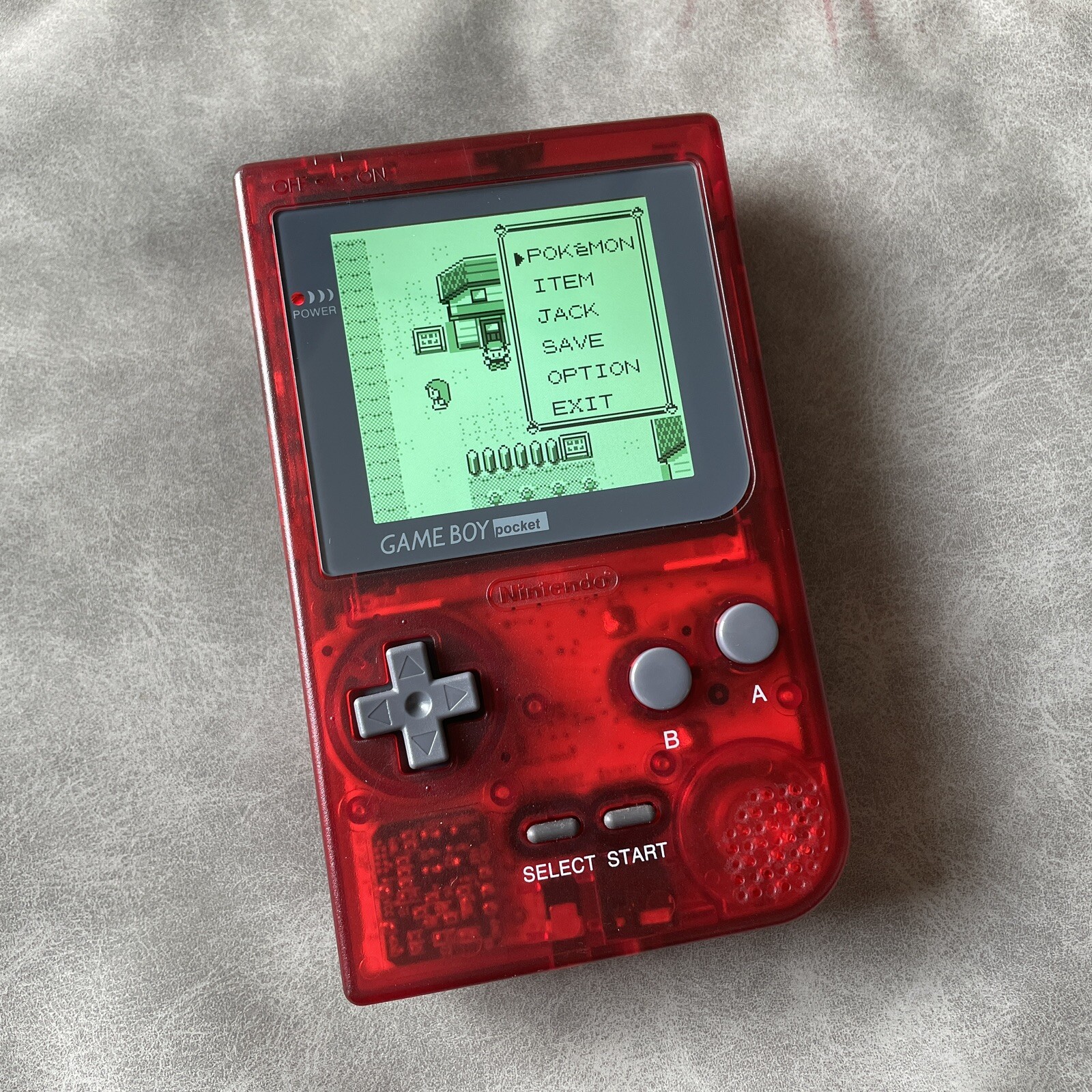 Nintendo Game Boy Pocket IPS screen red rosy 36 colour HD highlight