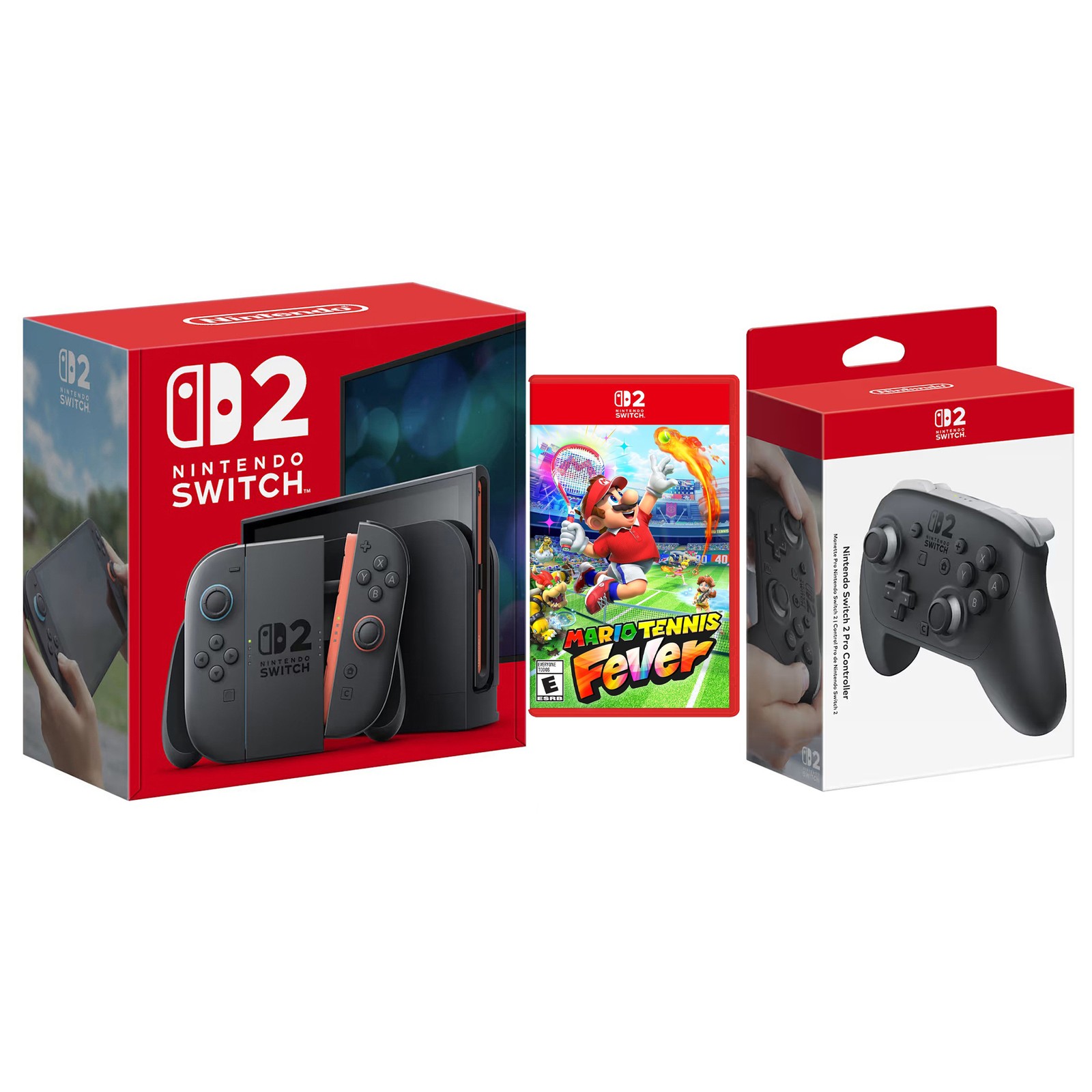 Nintendo Switch 2 Console with Mario Tennis Fever and Pro Controller Bundle