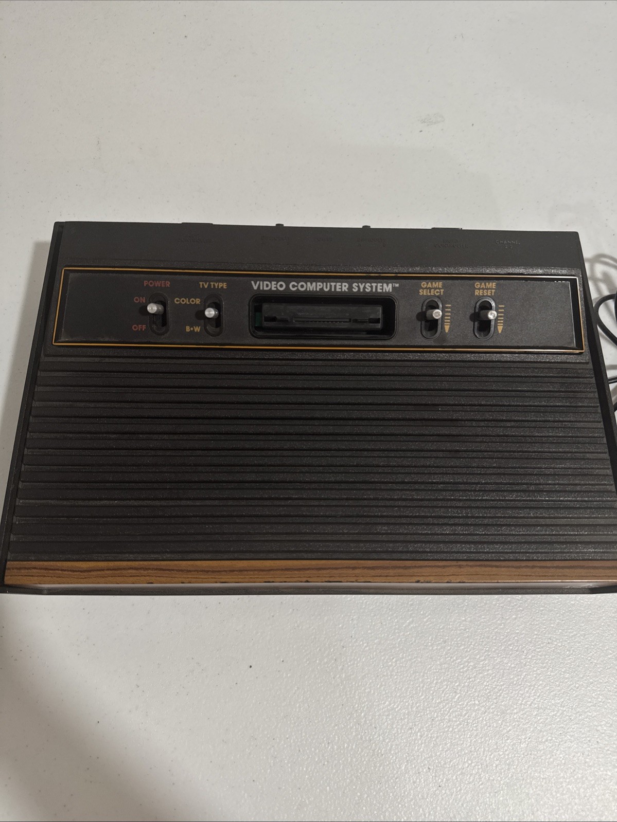 Atari 2600 Console CX2600 Wood Grain UNTESTED