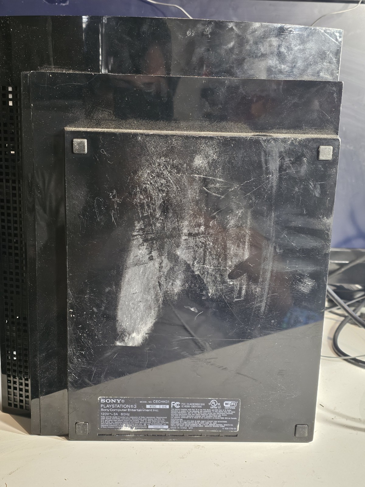 Original Fat PS3 CECHK01 80GB Console ONLY – Tested Working – Damaged Frame/Vent