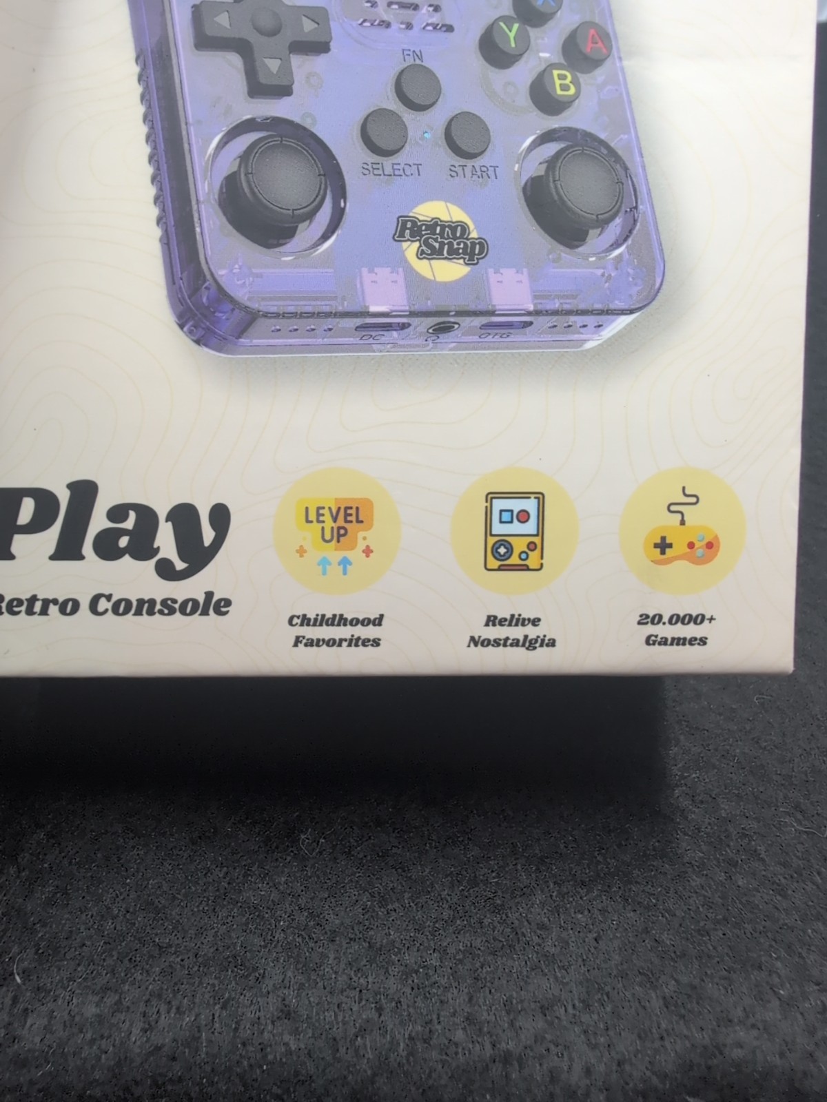 RetroSnap Play Retro Handheld Video Game System 128GB 20,000 Plus Games Black