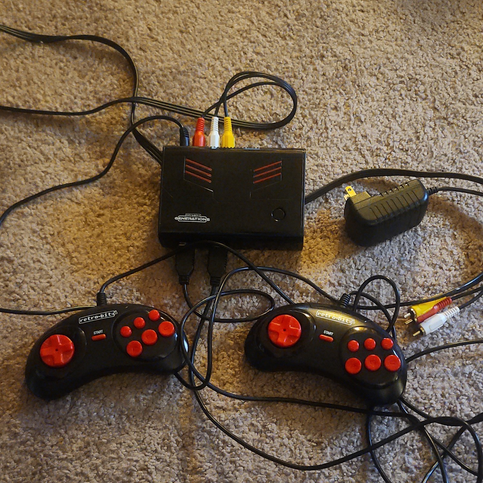 Retro-Bit Generations Home Console Black/Red Composite RCA Includes Two Control…