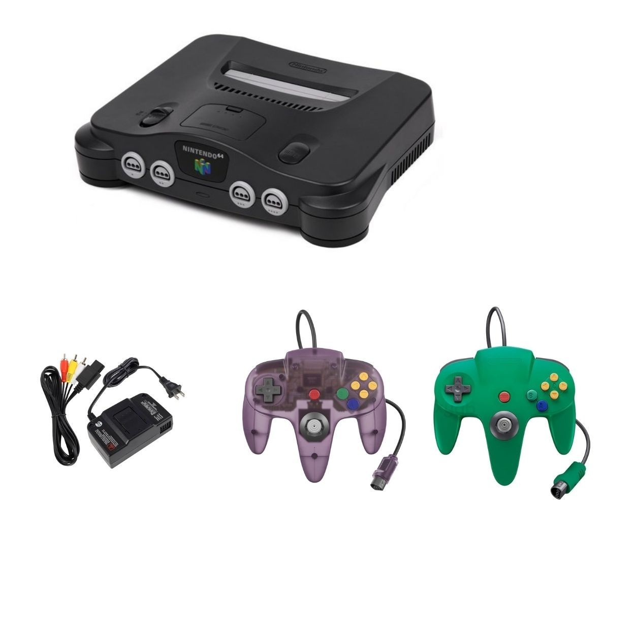 Nintendo 64 Console Bundle | Pick Controllers | Includes Cords + 1-Year Warranty