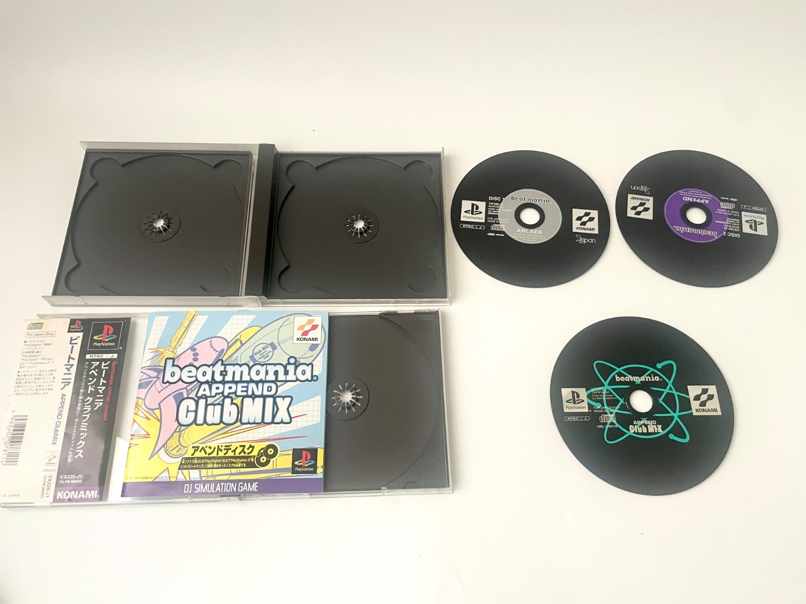 Konami beatmania DJ Station Pro Controller for PS1 Boxed with 2 Rhythm Games