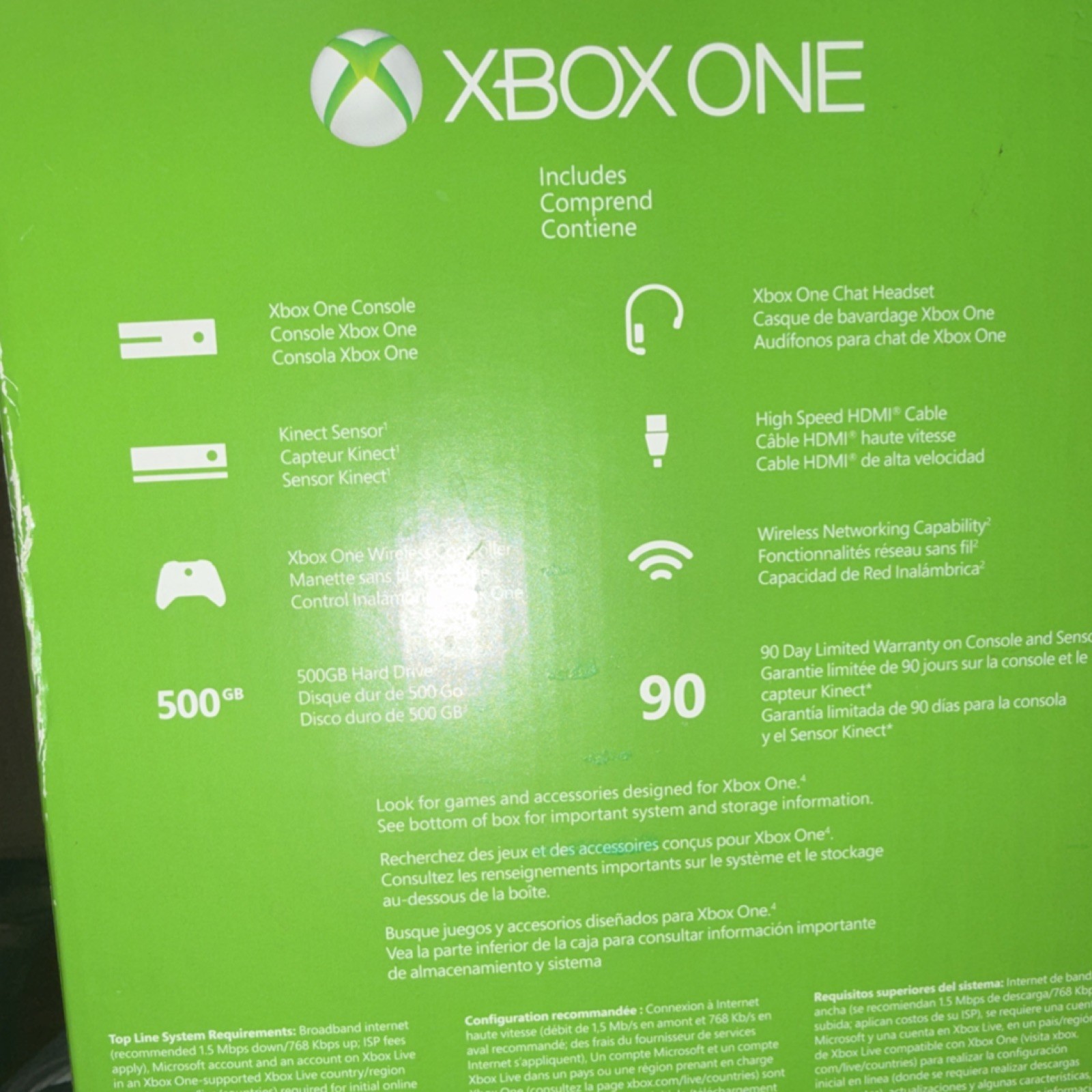Microsoft Xbox One 500GB Console w/ Kinect Sensor, Green, HDMI + Wireless