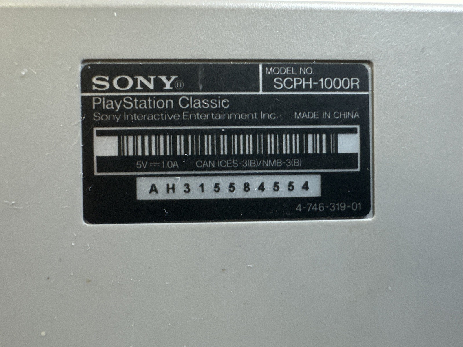 Sony PS1 PlayStation Classic Mini SCPH-1000R + 2 Controllers No Cables Tested