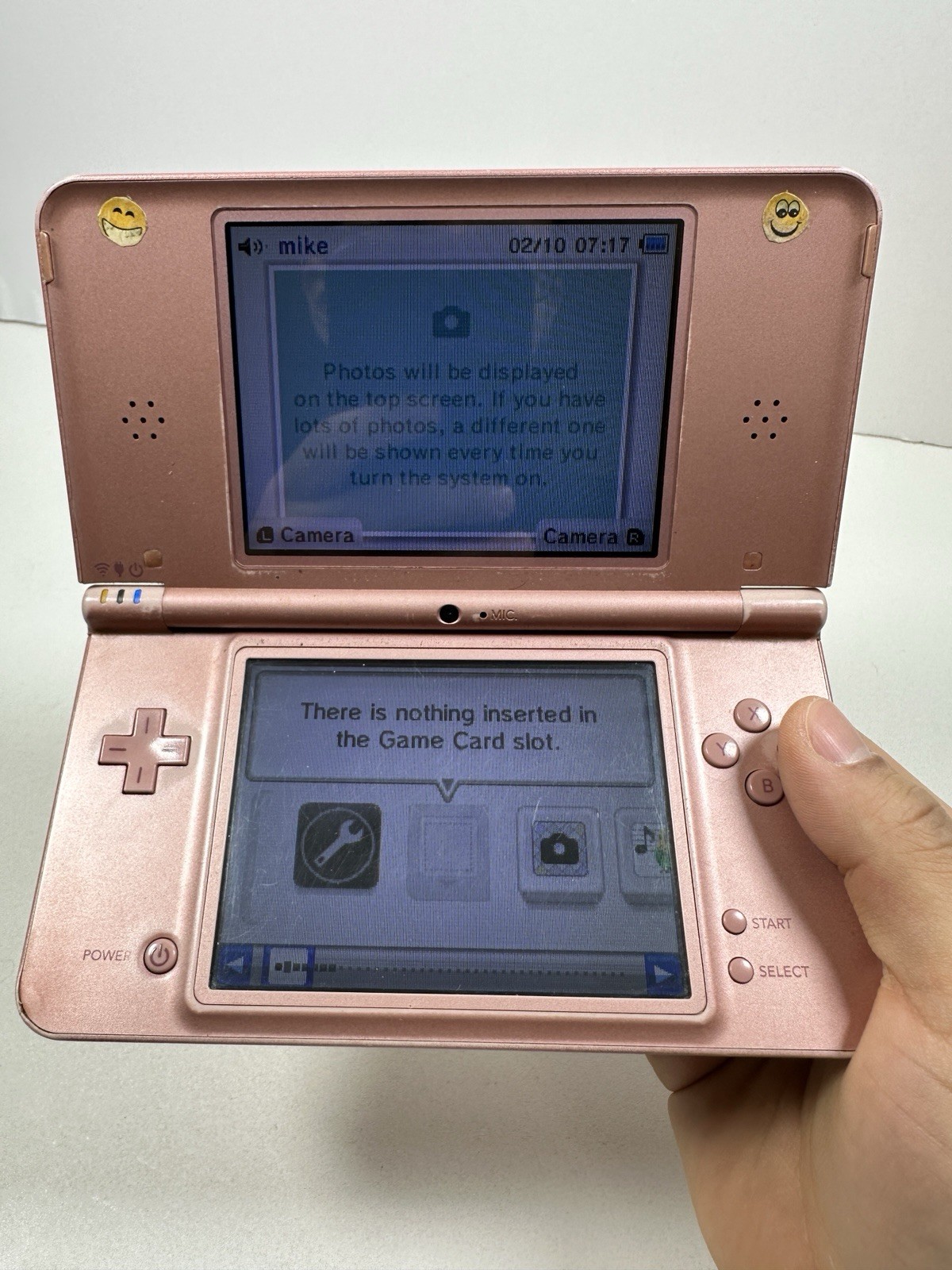 Used Metallic Rose Nintendo DSi XL Handheld System Tested No Stylus READ!