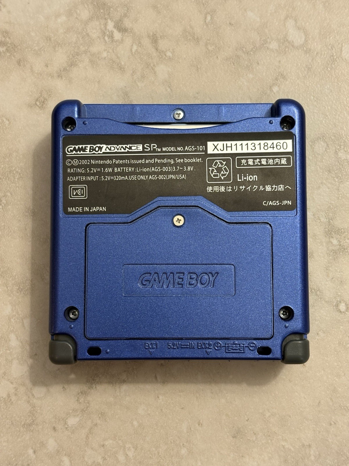 Nintendo Game Boy Advance SP Console IPS Screen And Fresh Battery And Charger