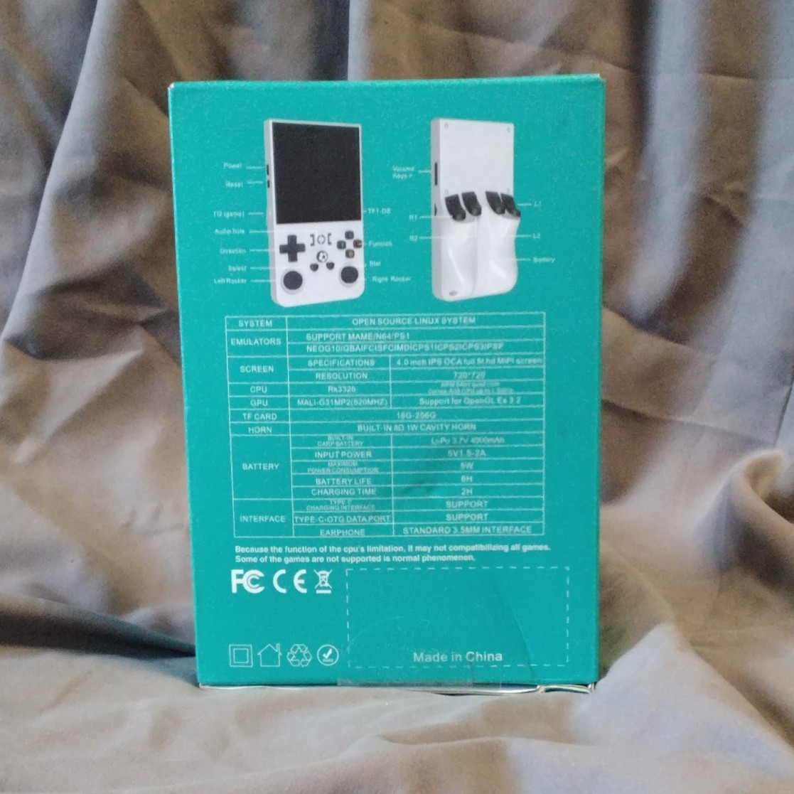 Retro Handheld Games Console Open Source Linux 22,000+ Classic Games 128GB White