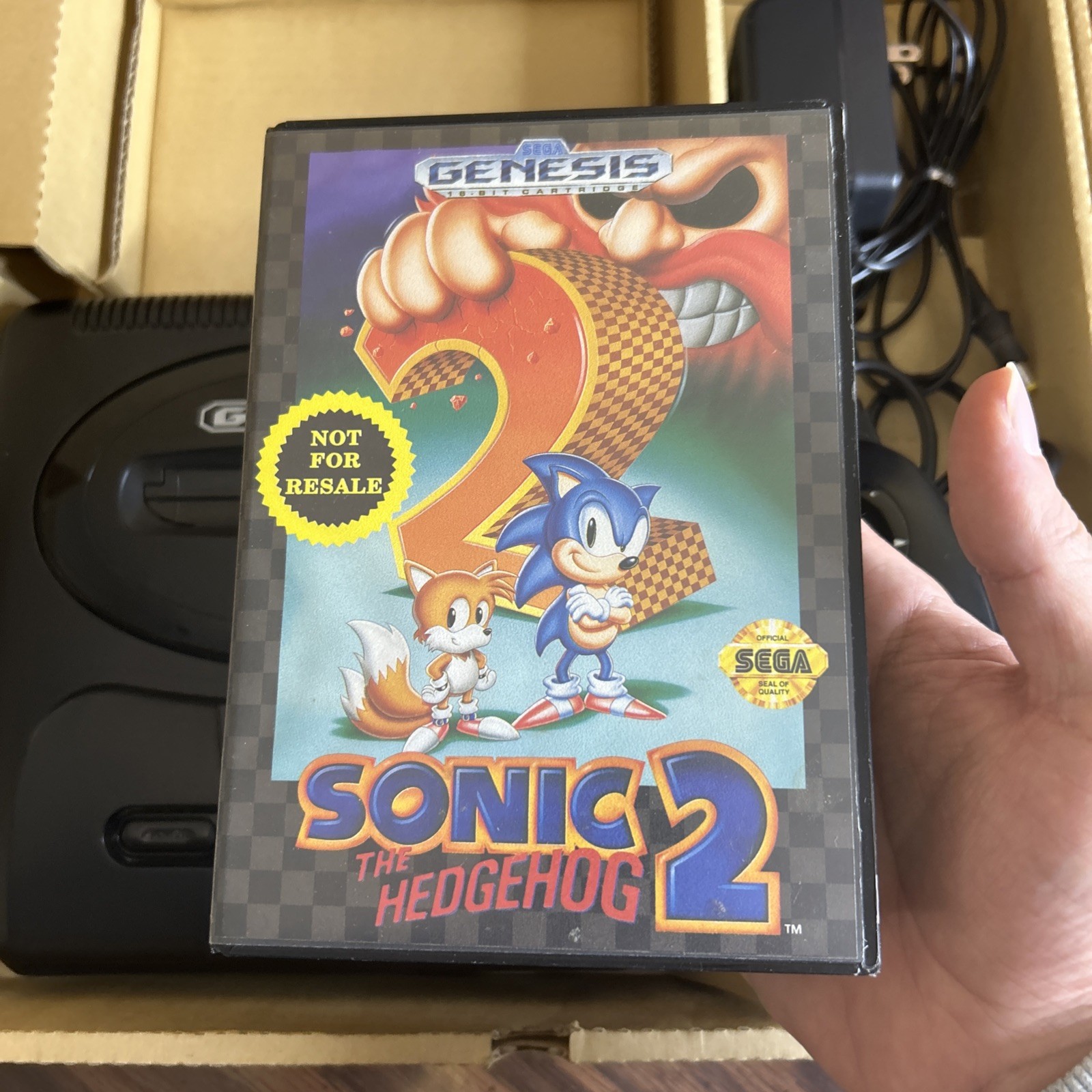 Sega Genesis Model 2 Console Complete in Box Sonic 2 Bundle Manual Reg Card Post
