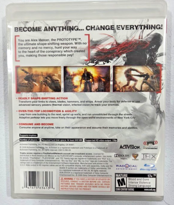 Prototype PS3 Brand New Game Special (2009 Action)