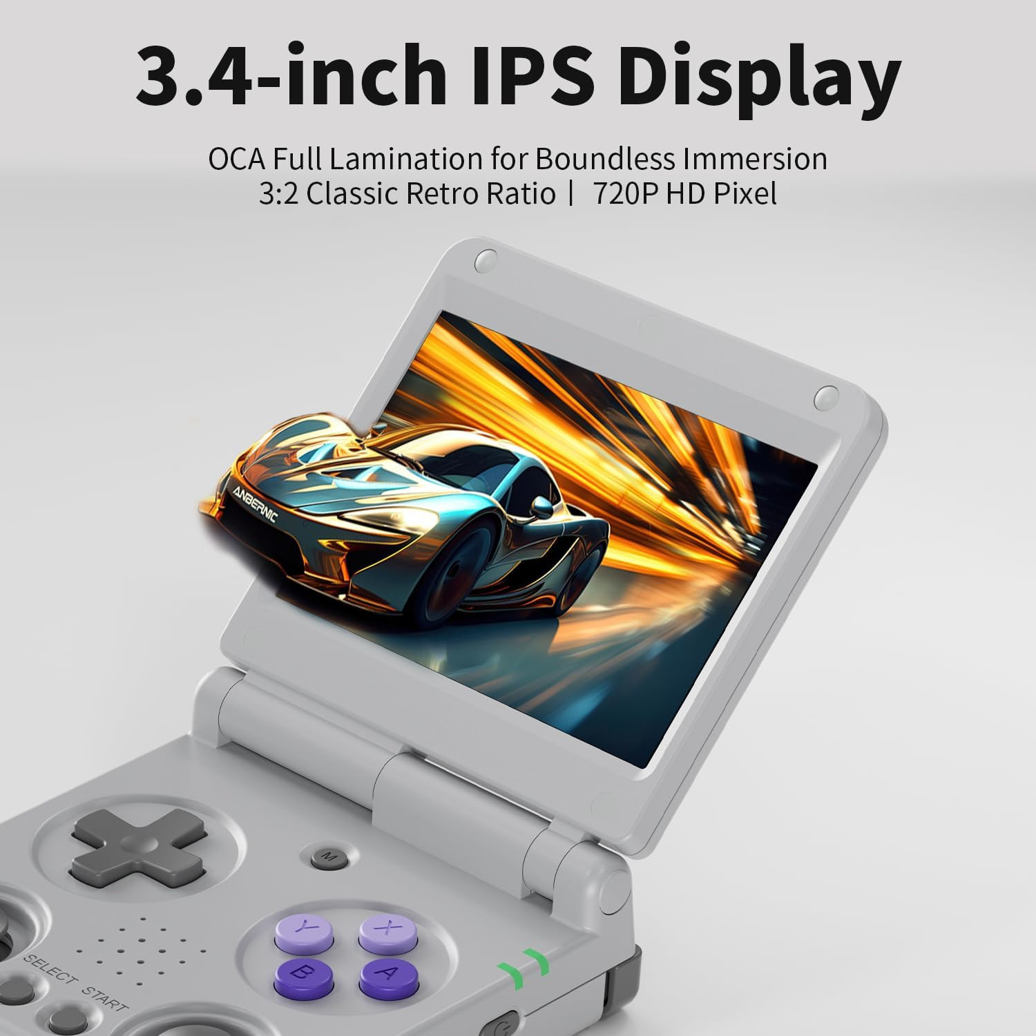 Anbernic RG34XXSP Retro Handheld Game Console Linux 3.4 Inch IPS Screen 720*480