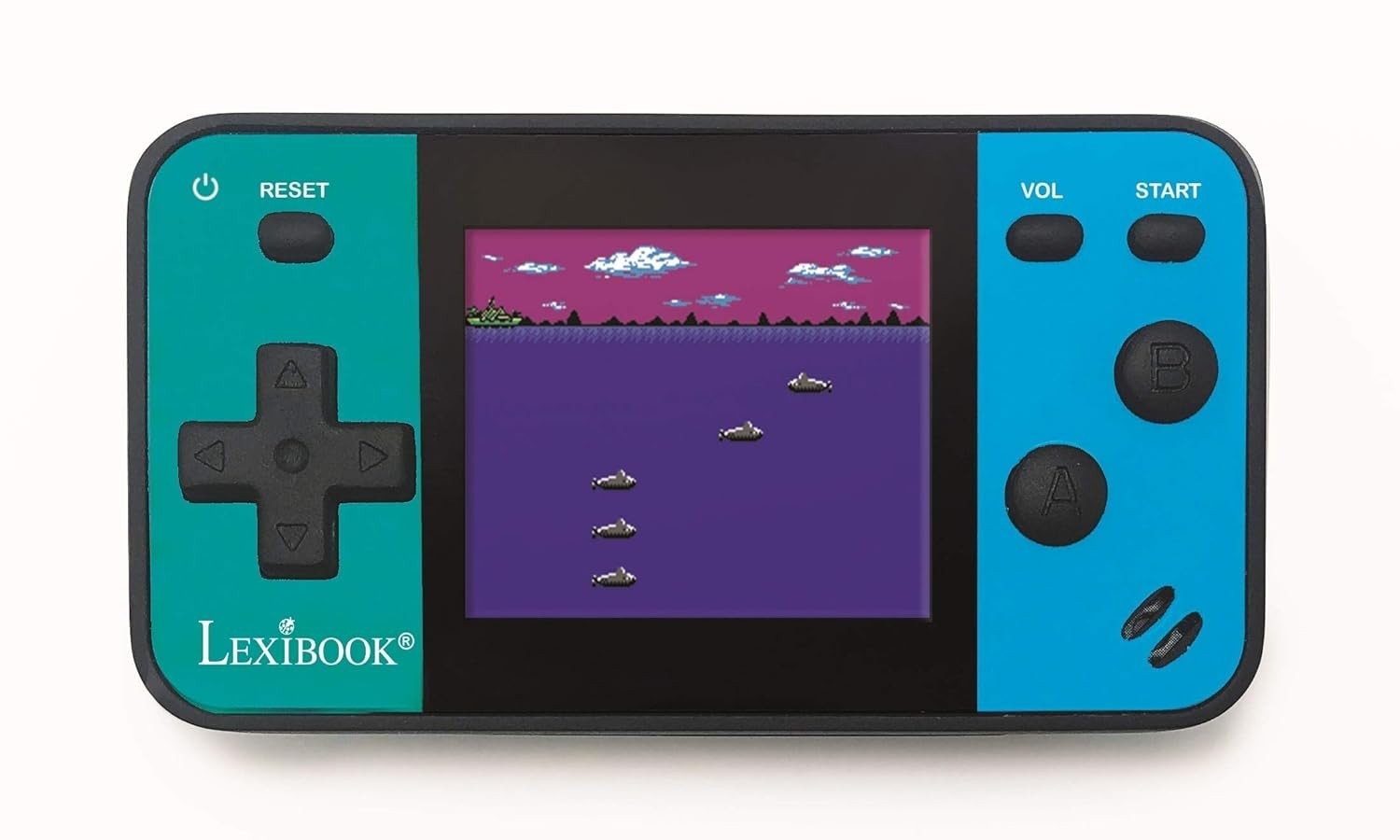 Portable Handheld Game Console with 8 Retro Games & 1.8″ LCD Screen – Blue/Black