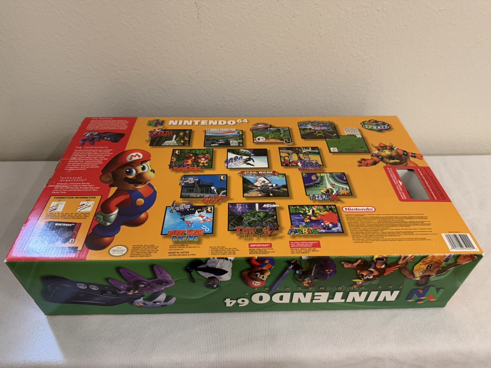 Nintendo 64 N64 Atomic Purple Vintage Video Game Console New, sealed collectable