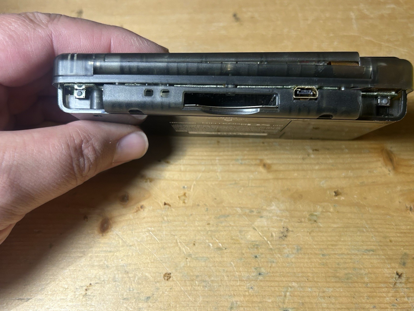 Parts Or Repair Clear Black Nintendo DS Lite Console Video Game System Only