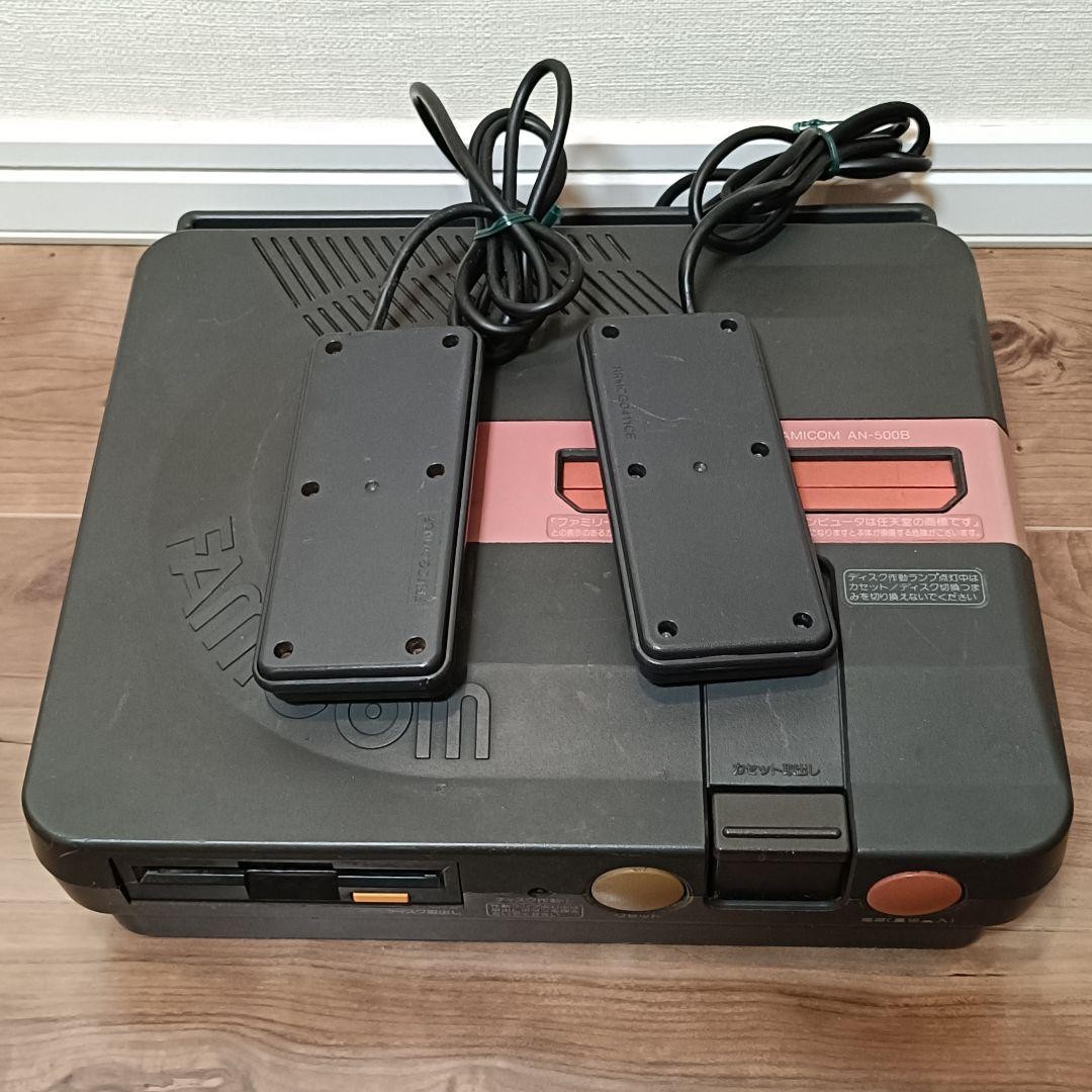 Sharp Twin Famicom Console Black Pink Tested Working Cartridge Disk System Japan