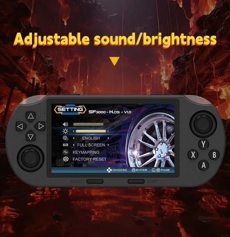 SF3000 Retro Handheld Game Console – 4.5″ IPS, Linux, 3000mAh, Portable Player