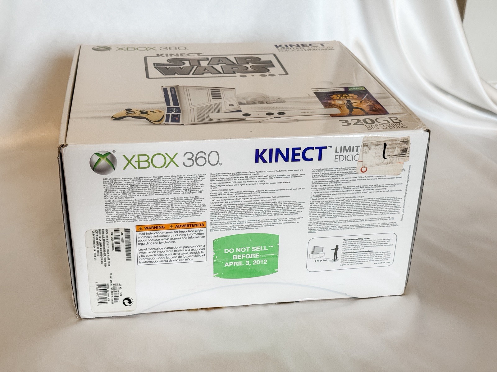 TESTED Microsoft Xbox 360 320GB Kinect Star Wars Limited Edition Console+2 Games