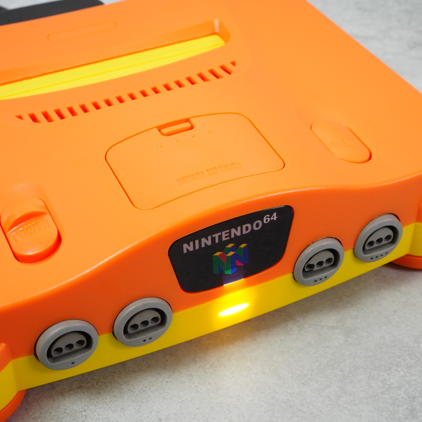 Nintendo 64 N64 HDMI MOD Orange Yellow Replacement Shell Console NUS-001 TESTED