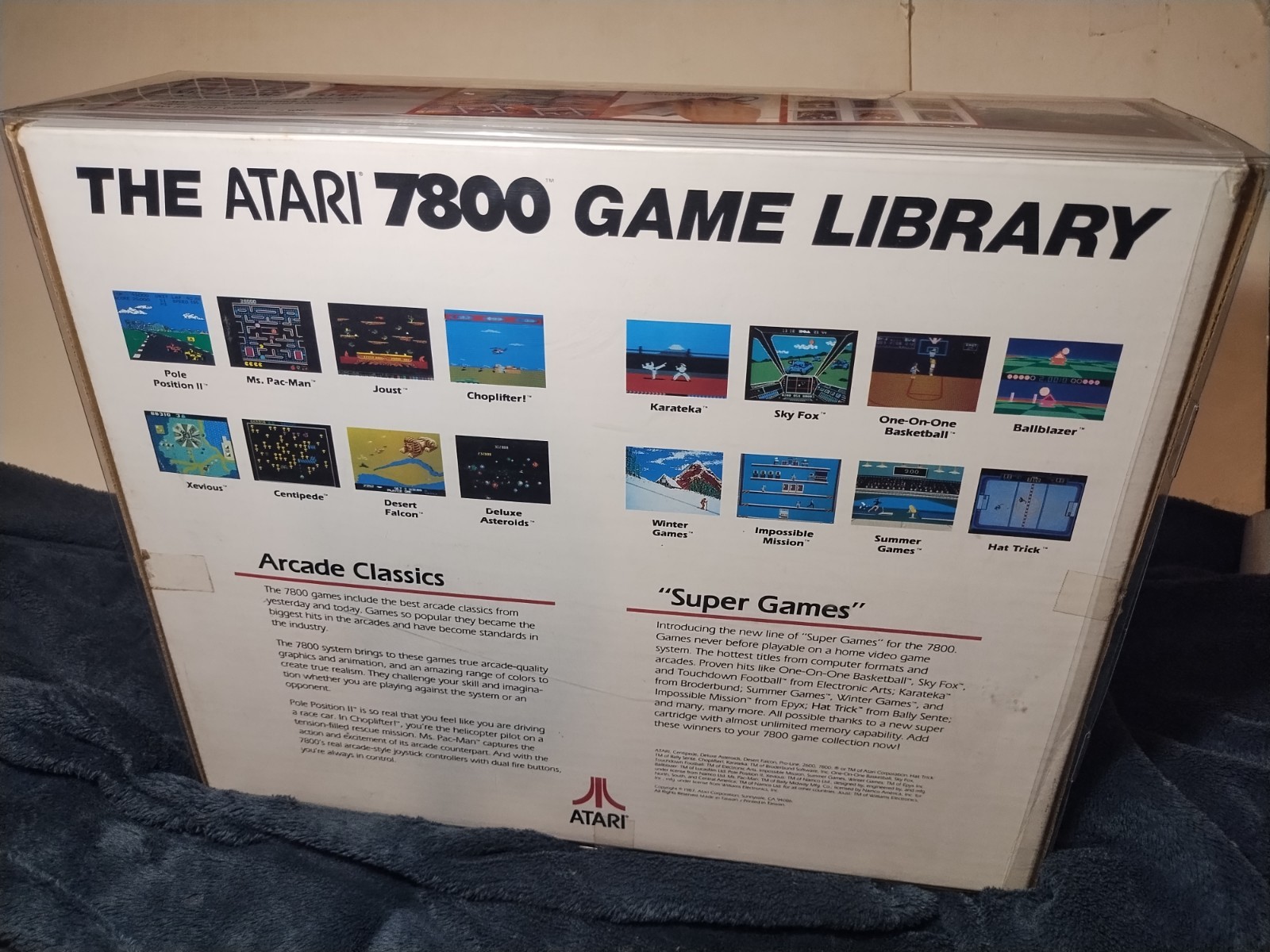 Atari 7800 Console System in Box Excellent Condition Matching Serial #