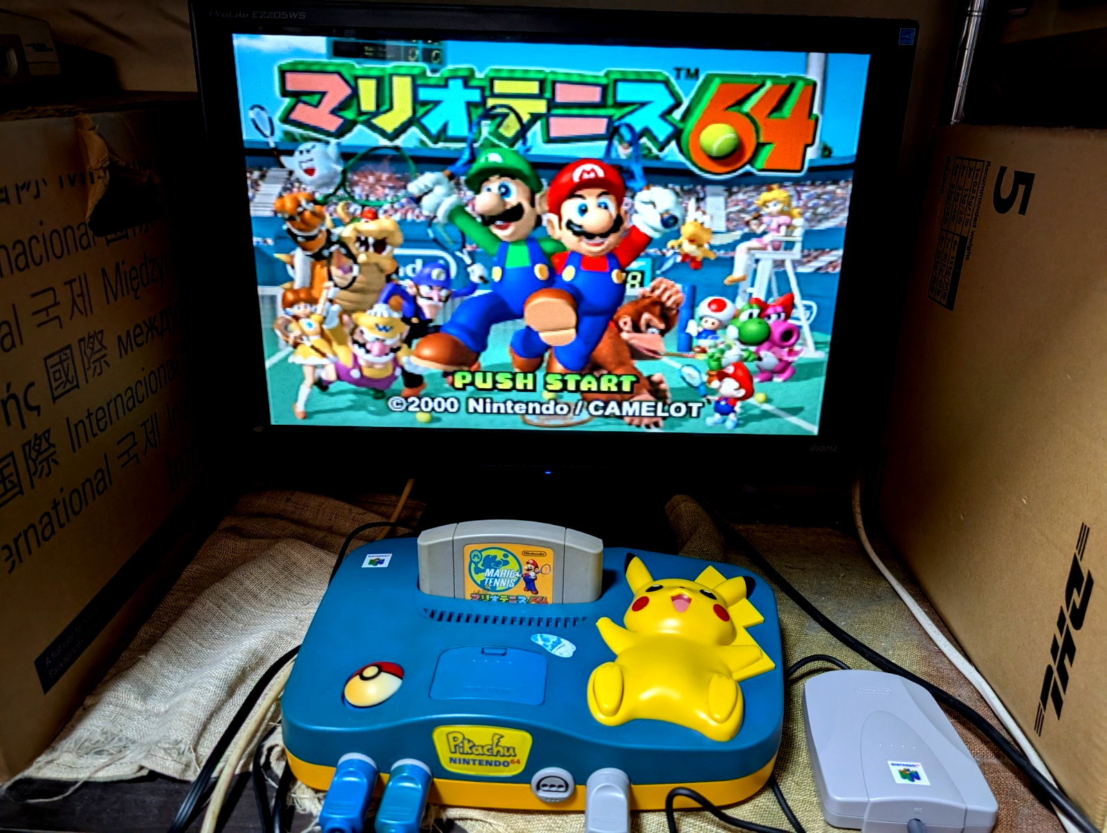 Nintendo 64 Pokemon Pikachu Region Free Console 2Controllers N64 japan