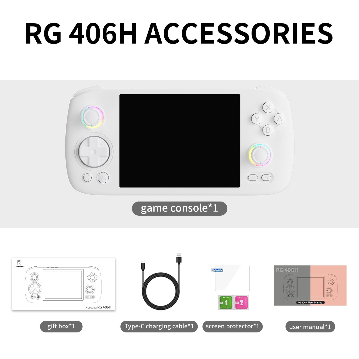 ANBERNIC RG 406H Android 13 Handheld game console 4-inch IPS Touchscreen+128GB