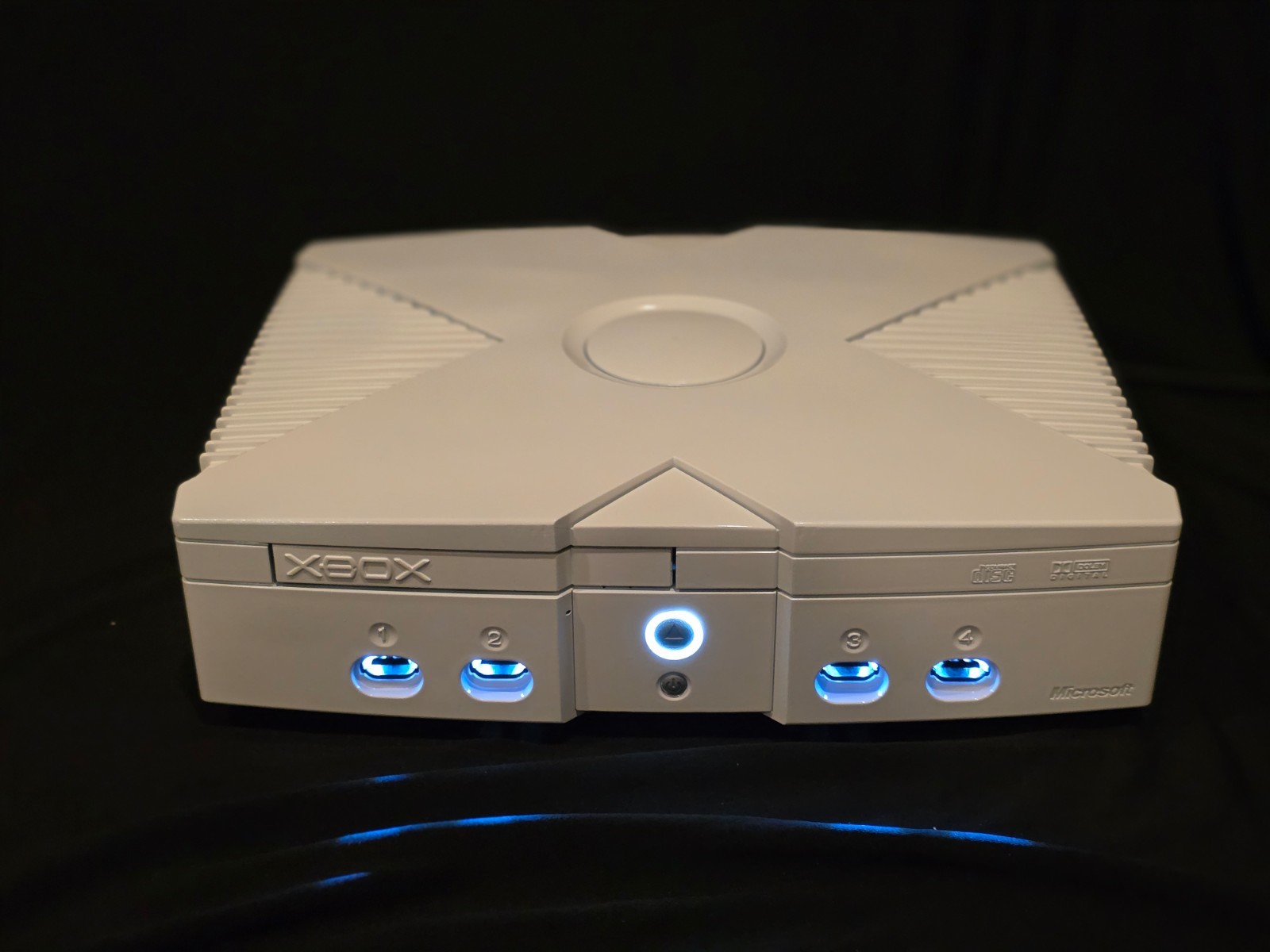 Custom Original OG Xbox Console White LED White Cerakote NEW Caps TESTED