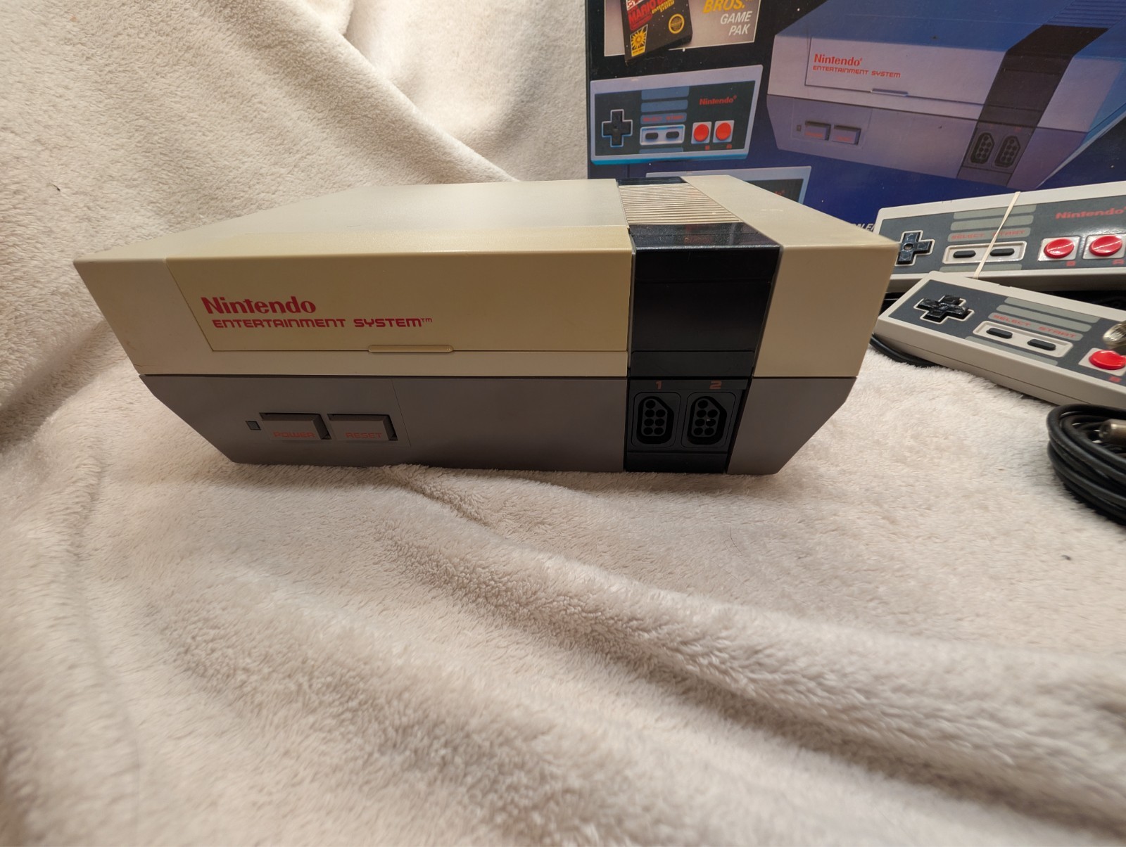 NINTENDO NES CONTROL DECK Complete in Box w Super Mario Bros 1987 No Styrofoam