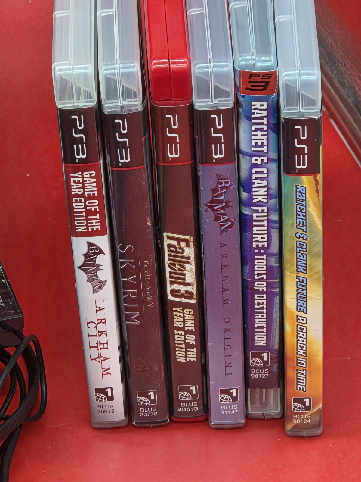 Sony PlayStation 3 PS3 CECHL01 80GB Fat Console Bundle 2 OEM Controllers 6 Games