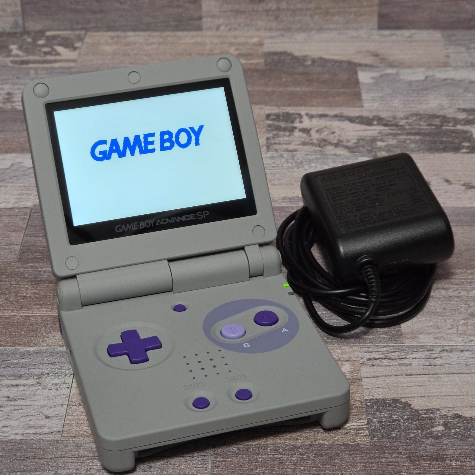 GameBoy Advance SP IPS Charger Included – Custom Shell New Build SNES