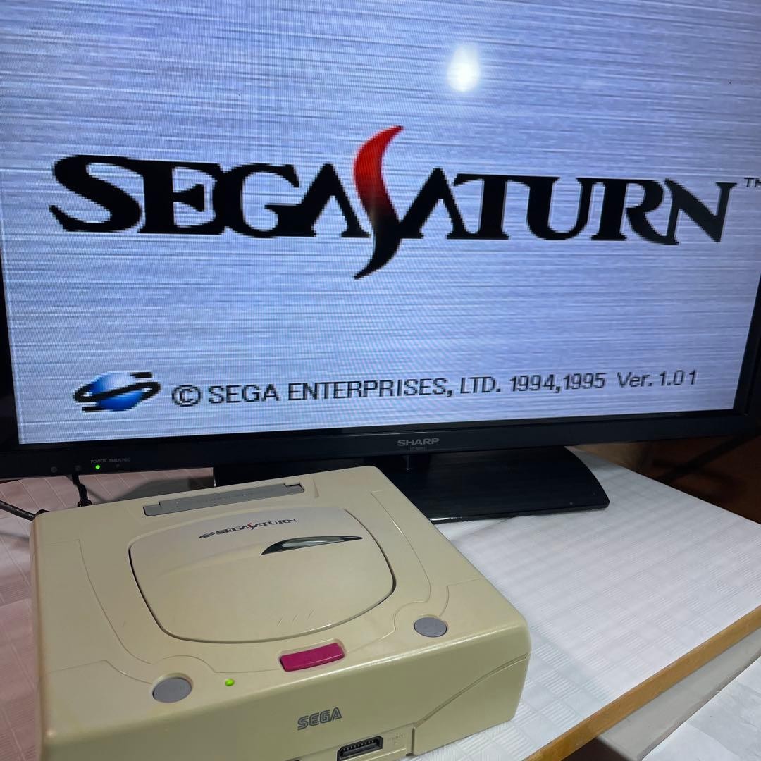 SEGA Saturn console HST 3220 with power memory controller tested