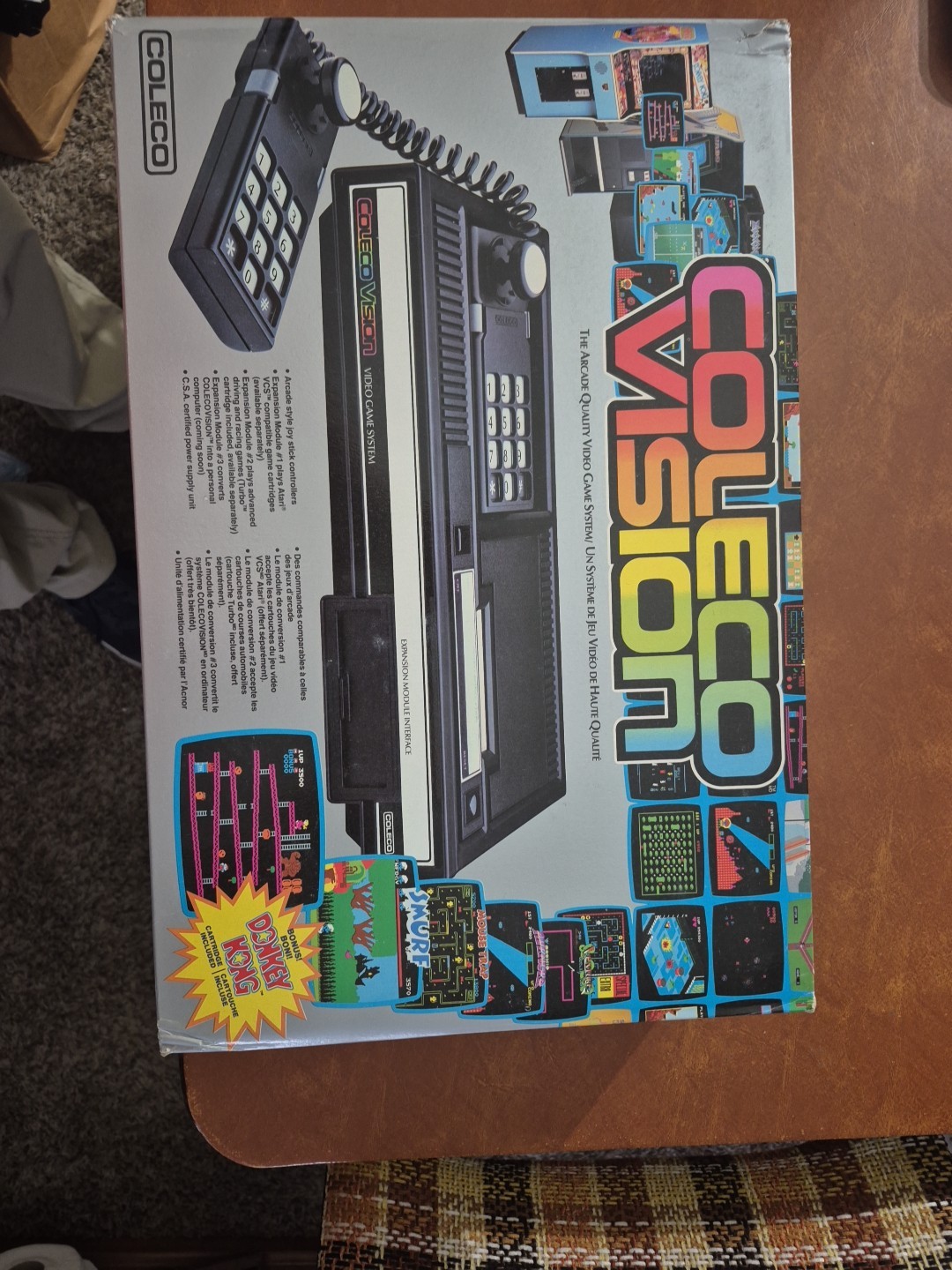 Original Authentic ColecoVision Console 1982 Looks New & Box/Console Bilingual