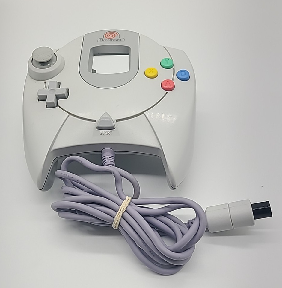 Sega Dreamcast Console System Bundle Clear Case & New Clock Battery HKT-3020