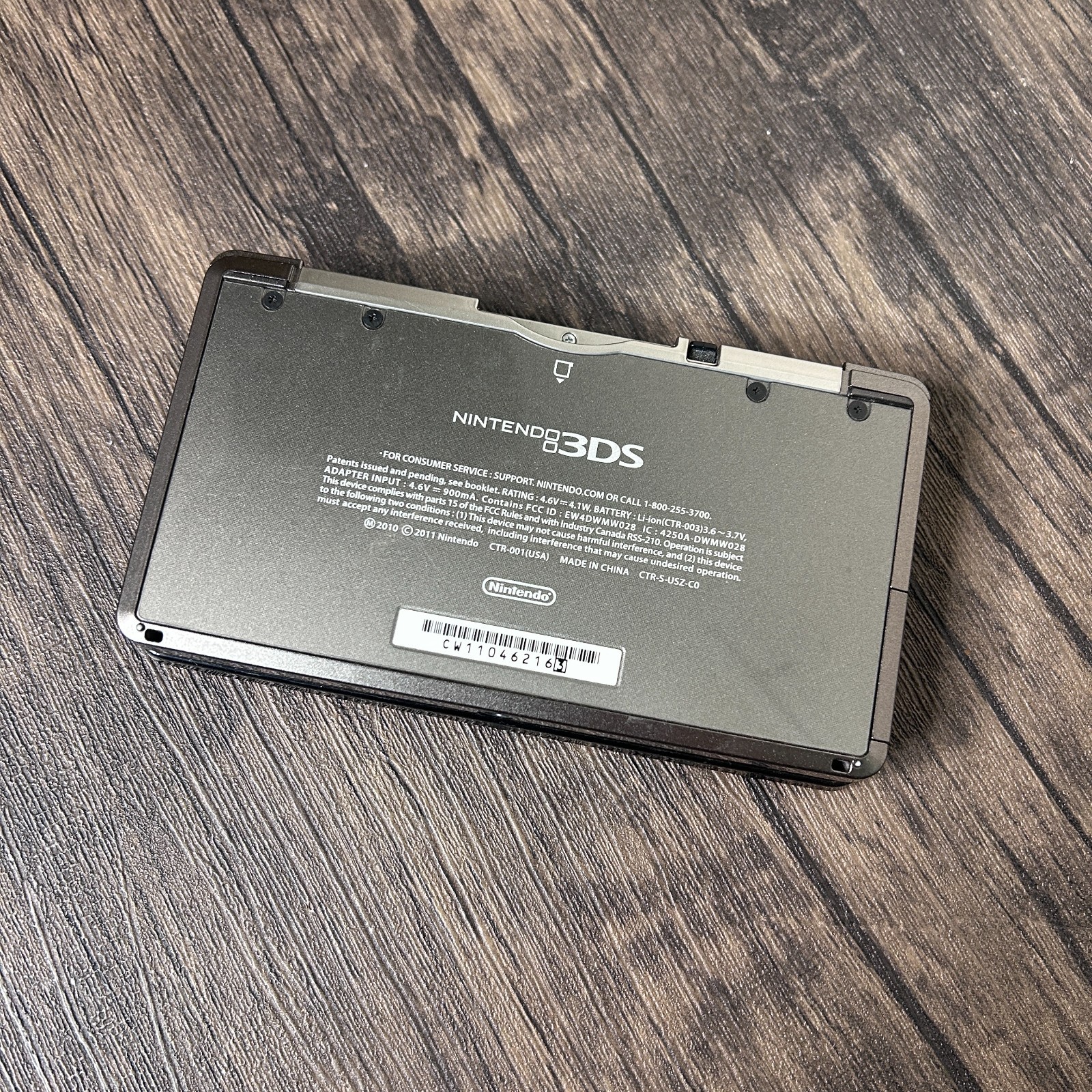 NINTENDO 3DS CTR-001(USA) Black & Grey Console with Stylus Only NO Charger 4931