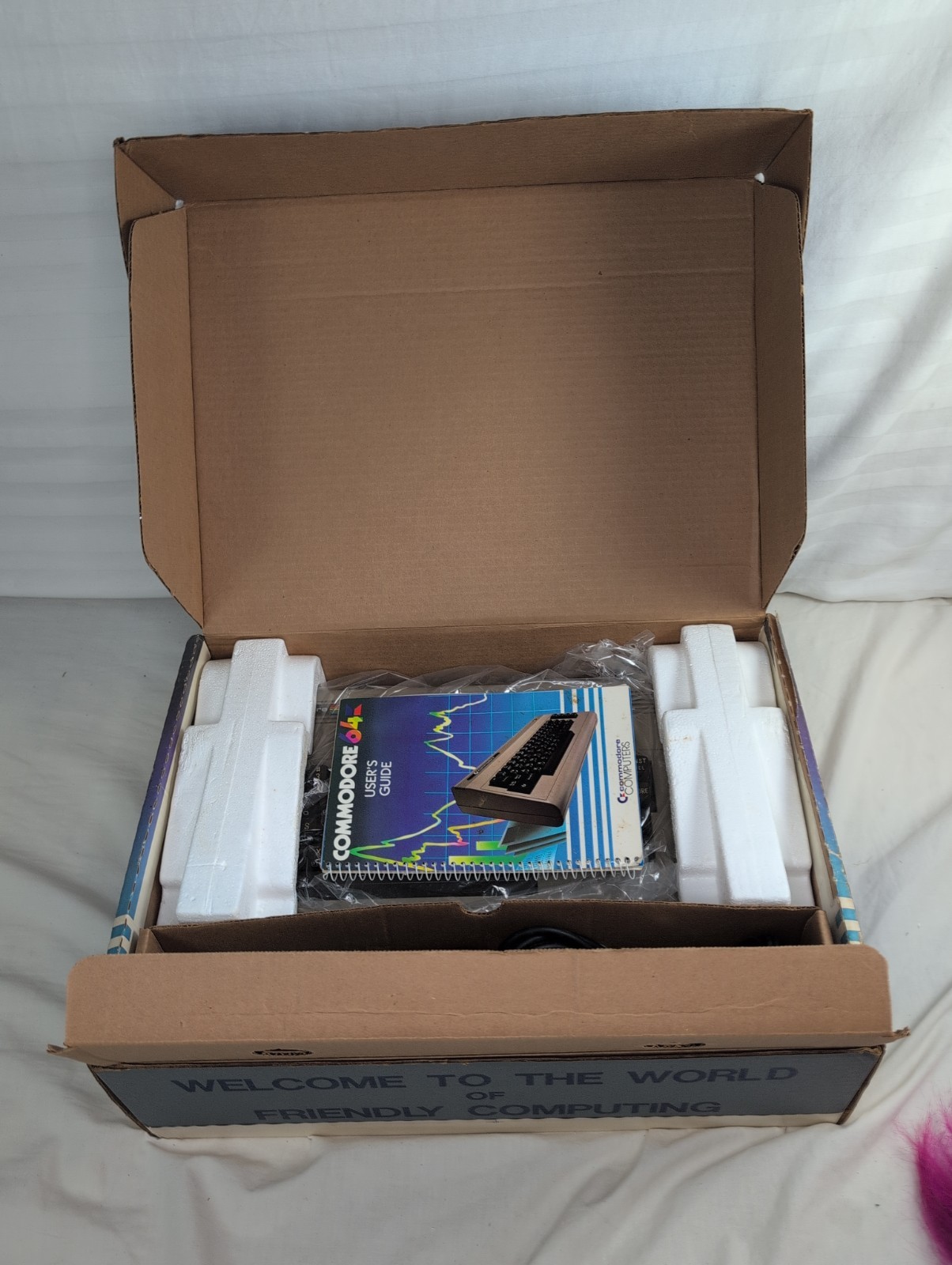 Commodore 64 Vintage Computer Untested With Box Matching Number Manual & Cords