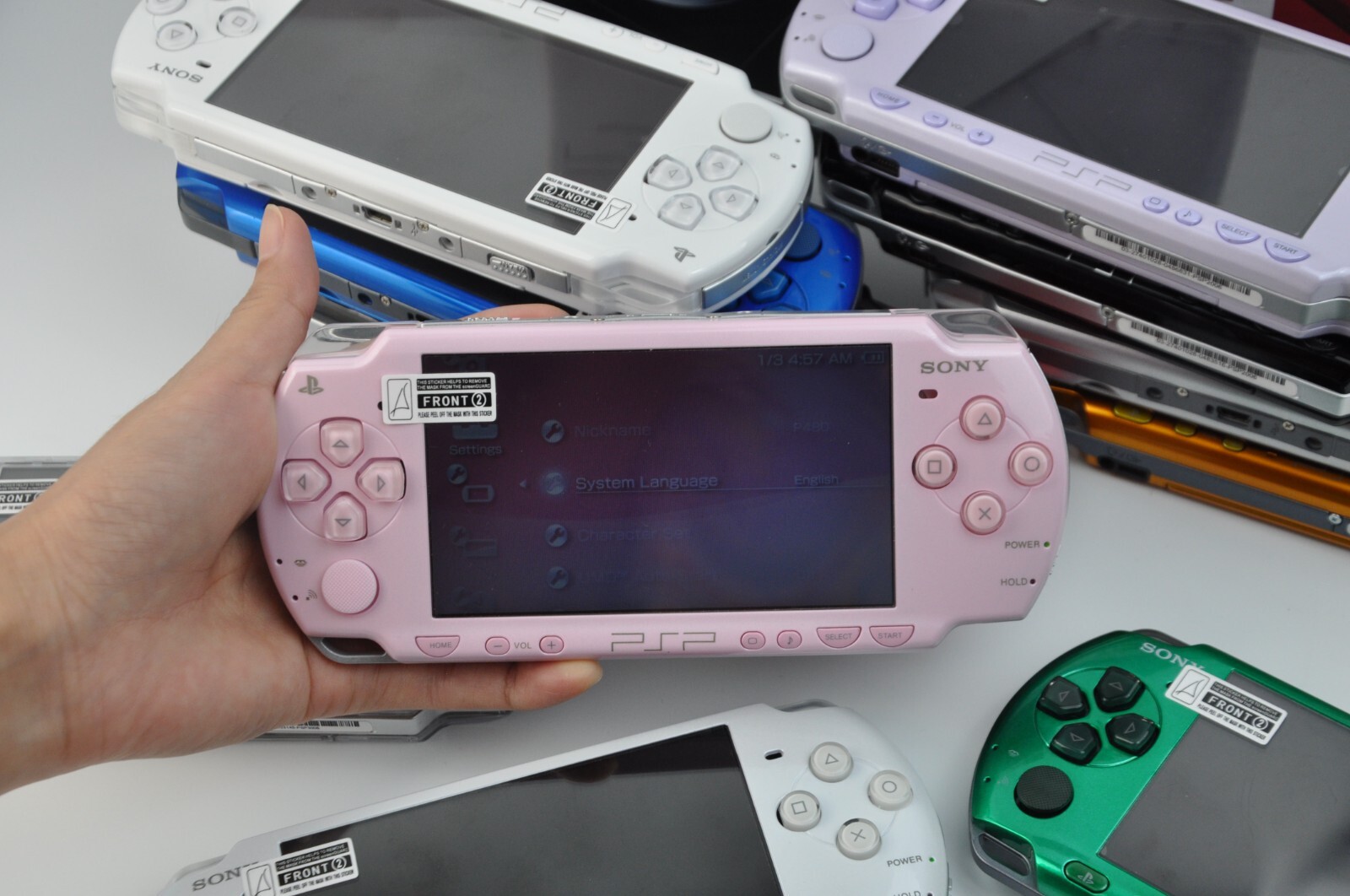 Sony PSP-3000 Console Select Color w/Charger + new battery + random 5 games +32G