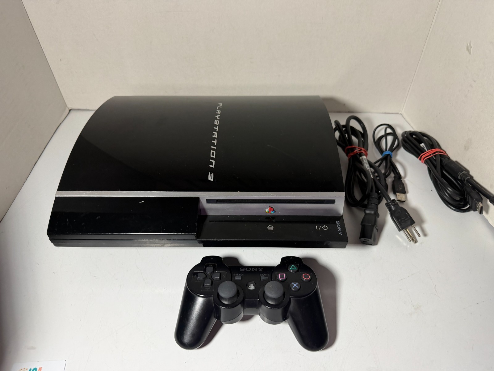 Sony PlayStation 3 Fat PS3 80GB Console CECHL01 w/Controller & Cords-TESTED!!!1